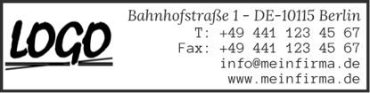 Bild von Vorlage Firmenstempel 8 Zeilen mit Logo links